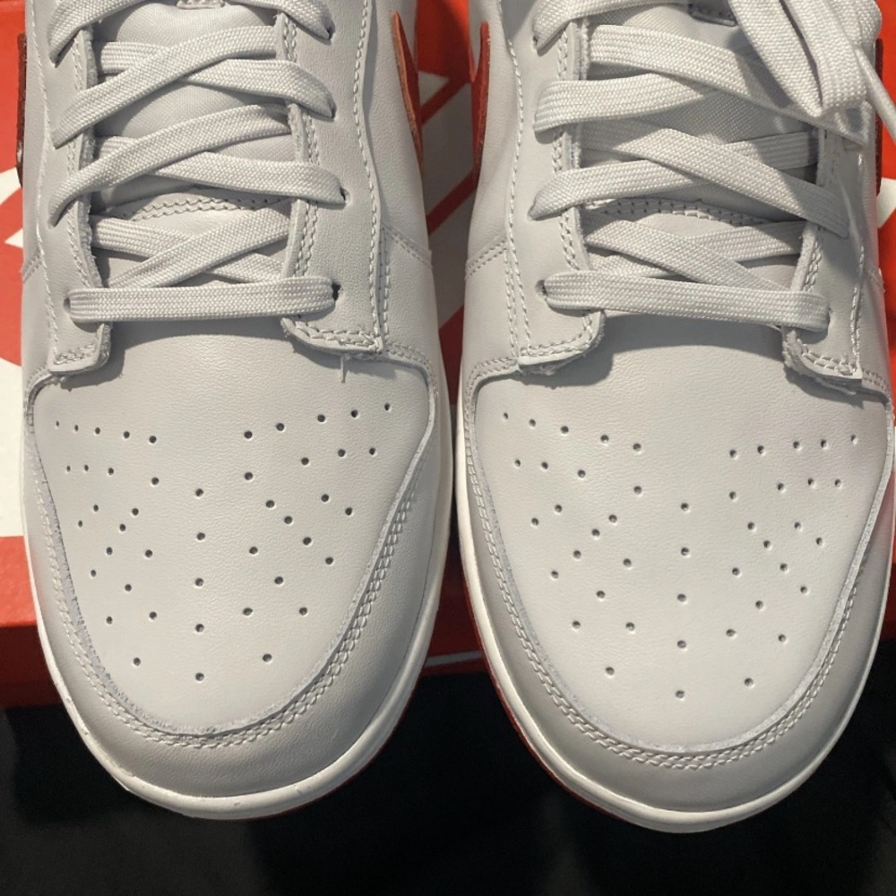 Size 13 - Nike Dunk Low Vast Grey Varsity Red - Picture 6 of 15